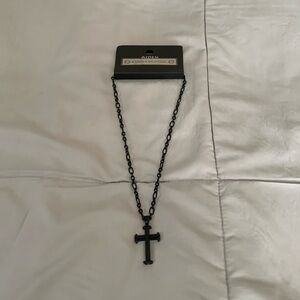 New Black Stainless Steel Cross necklace